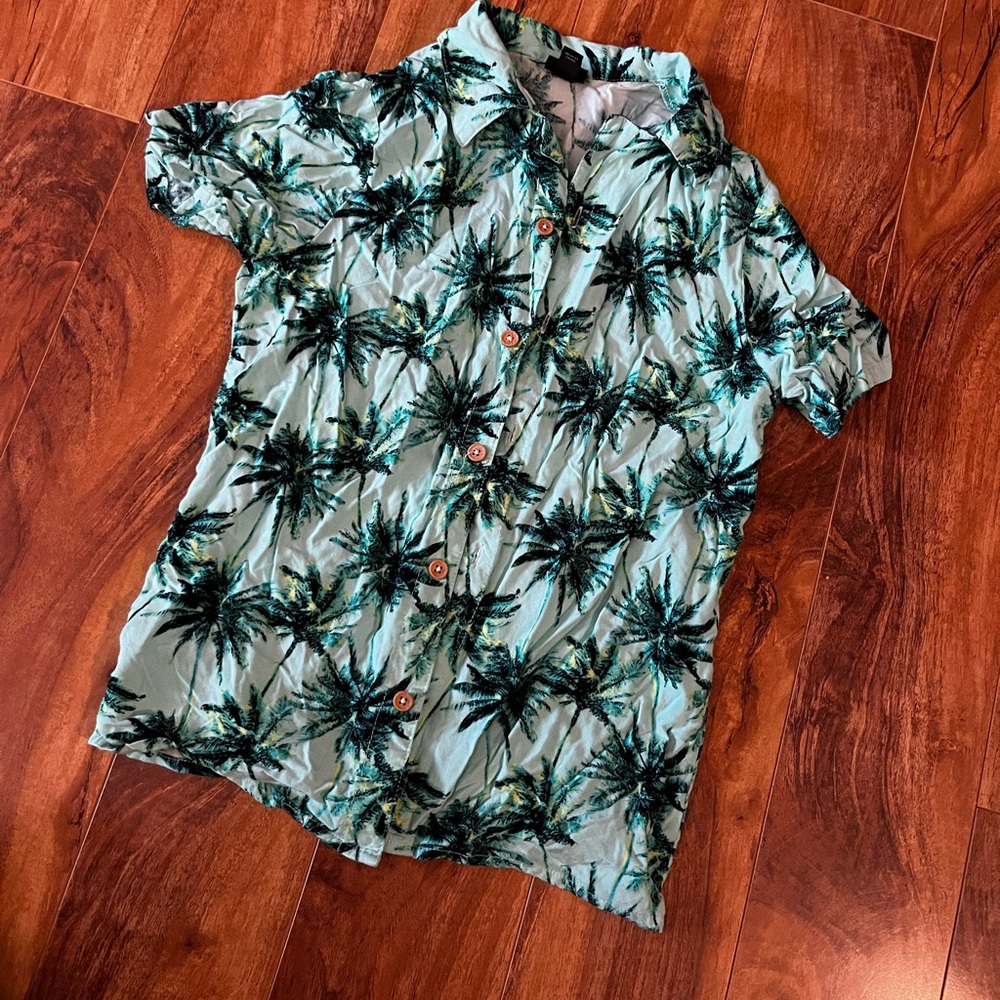 🌴Boys Tropical Palm Tree Button-Down